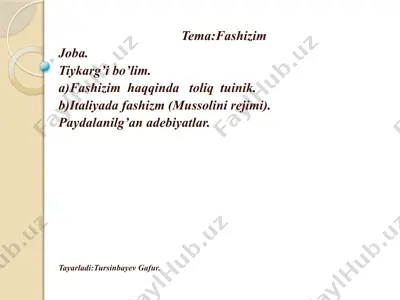 fashizm — PPTX