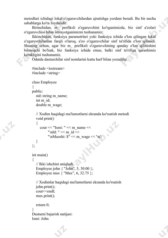 c++ tilida sanalar va strukturalar - Page 5