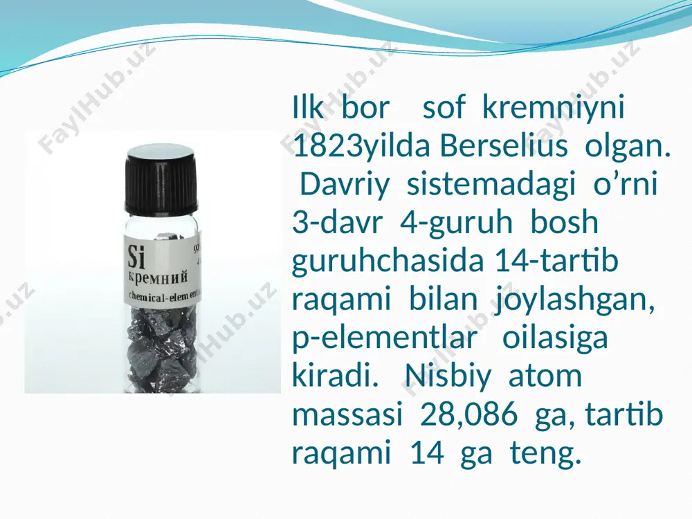 kimyo taqdimoti "kremniy" - Page 3