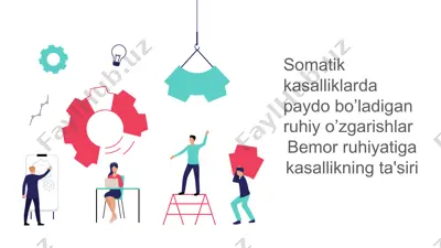 somatik kasalliklarda paydo bo’ladigan ruhiy o’zgarishlar — PPTX