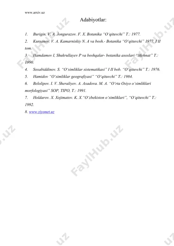 o‘simliklar ekologiyasiga kirish. ekologik omillar haqida tushuncha - Page 5