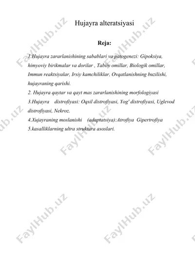 hujayra altеratsiyasi — DOC