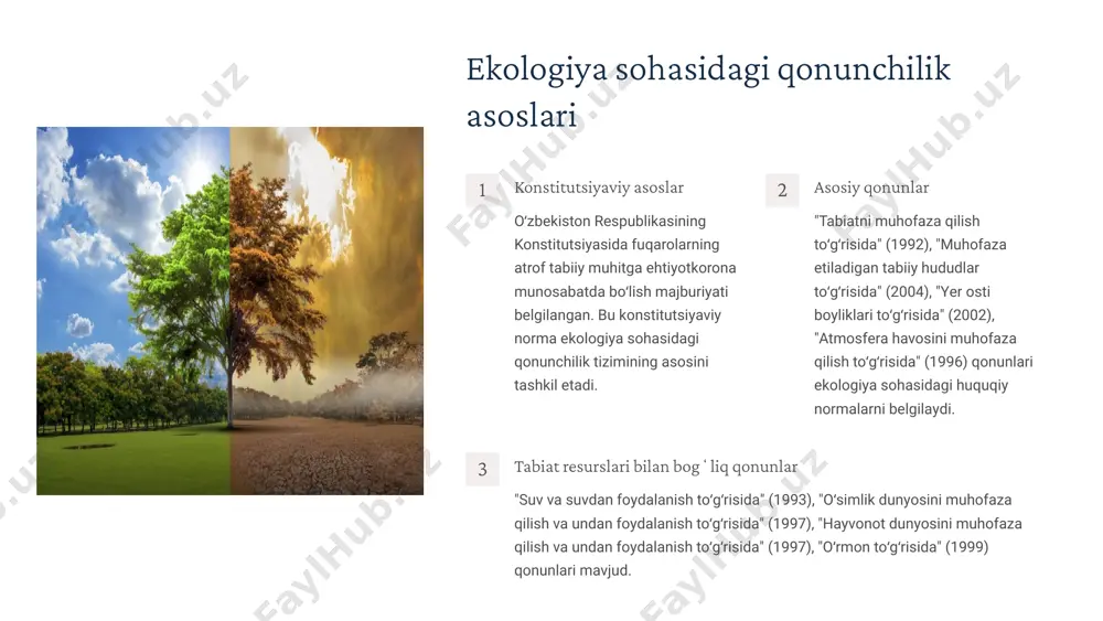 arlikni belgilash plenum qarori korxona va tashkilot rahbarlarining aybdorlik darajasini aniqlash va ularni qonunda belgilangan javobgarlikka tortish masalasini hal qilish zarurligini koʻrsatadi. ekologik jinoyatlar boʻyicha sud amaliyoti aybdorlarni aniqlash ekologiya sohasidagi jinoyat va maʼmuriy ishlarni koʻrishda bevosita jinoyatni va boshqa huquqbuzarlikni sodir qilgan shaxslar bilan chegaralanib qolmasdan, tabiatni muhofaza qilish toʻgʻrisidagi qonunlarni buzganlikda aybdor boʻlgan barcha shaxslar doirasini sinchiklab aniqlash shart. mansabdor shaxslar javobgarligi oʻzlarining harakatsizliklari yoki qonunga xilof harakatlari bilan tabiatga ziyon yetkazgan korxona va tashkilot rahbarlarining aybdorlik darajasini aniqlash va ularni qonunda belgilangan javobgarlikka tortish masalasini hal qilish zarur. nazorat organlari javobgarligi ekologiya nazorati organlarining tabiatni muhofaza qilish toʻgʻrisidagi qonunlarni buzilishiga olib kelgan harakatsizliklari sabablari ham aniqlanishi kerak. asoslar mavjud boʻlganda bunday organlarning mansabdor shaxslari javobgarlikka tortilmogʻi lozim. ekologik ekspertiza ahamiyati maxsus bilimlar zaruriyati maxsus bilimlarni talab qiluvchi masalalarni toʻgʻri hal qilish maqsadida sudlar tegishli ekspertizalarni gidrometeorologlar, sanitariya-epidemiya xizmati xodimlari, zoologlar, ixtiolloglar, botaniklar, ovshunos, oʻrmonshunos, tuproqshunos va boshqa …