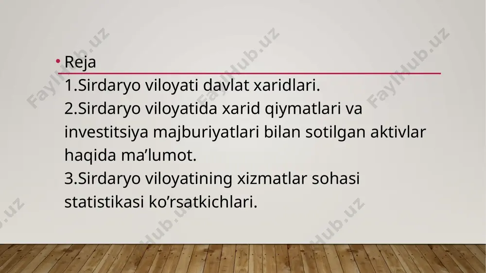avdo aylanmasi 240,5 mln. dollar bilan qozog‘iston bilan bo‘lib, 24,8 mln.dollar eksport va 215,7 mln.doll. importni tashkil etdi. keyingi o‘rinlarda xitoy (134,2 mln.doll.), rossiya (121,5 mln.doll.) va afg‘oniston (127 mln.doll.) davlatlari turadi. 2022 yil umumiy import (dori vositalari) qiymati 69,9 mln. dollarni, eksport esa 21,6 mln. dollarni tashkil etdi. joriy yil yanvar-mart oylari yakuniga ko‘ra import (dori vositalari) qiymati 14,0 mln. dollarni, eksport hajmi esa 32,1 mln. dollarni tashkil etdi. yanvar-sentyabr oylari davomida sirdaryo viloyatining tashqi savdo aylanmasi 622,5 mln. dollar bo‘lib, shundan 59 foiz – 368,2 mln. dollar import va 41 foiz – 254,4 mln.dollar eksportga to‘g‘ri keladi. hisobot davrida -113,8 mln. dollar salbiy saldoga ega bo‘ldi. e’tiboringiz uchun raxmat image2.jpeg image3.jpeg image4.jpeg image5.jpeg image6.jpeg image7.jpeg image8.jpeg image1.jpeg