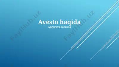 avesto haqida — PPTX