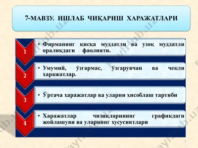 i̇shlab chiqarish xarajatlari — PDF
