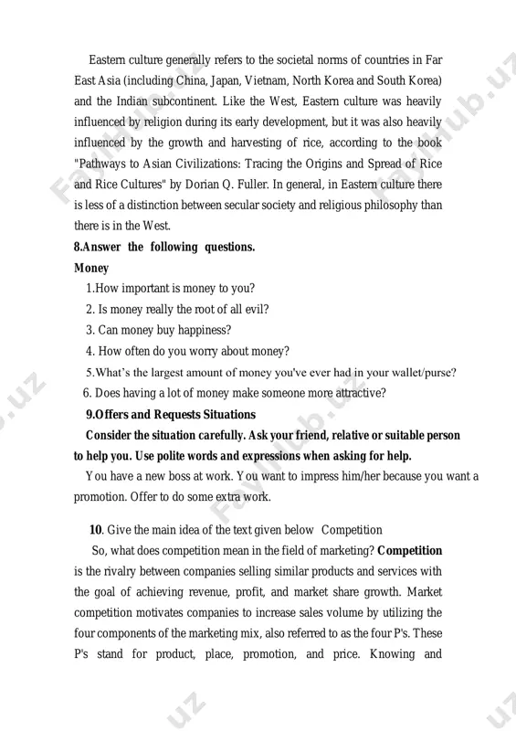 price. knowing and https://www.livescience.com/28823-chinese-culture.html https://www.livescience.com/28823-chinese-culture.html https://www.livescience.com/28634-indian-culture.html https://www.livescience.com/28634-indian-culture.html https://www.livescience.com/28634-indian-culture.html https://www.livescience.com/50461-brown-rice-health-benefits-nutrition-facts.html https://www.livescience.com/50461-brown-rice-health-benefits-nutrition-facts.html understanding your competition is a critical step in designing a successful marketing strategy. if you are not aware of who the competition is and knowledgeable about their strengths and weaknesses, it's likely that another firm could enter the picture and provide a competitive advantage, such as product offerings at lower prices or value added benefits. identifying your competition and staying informed about their products and services is the key to remaining competitive in the market and is crucial to the survival of any business. direct competitors - a direct competitor offers the same products and services aimed at the same target market and customer base, with the same goal of profit and market share growth. this means that your direct competitors are targeting the same audience as you, selling the same products as you, in a similar distribution model as …
