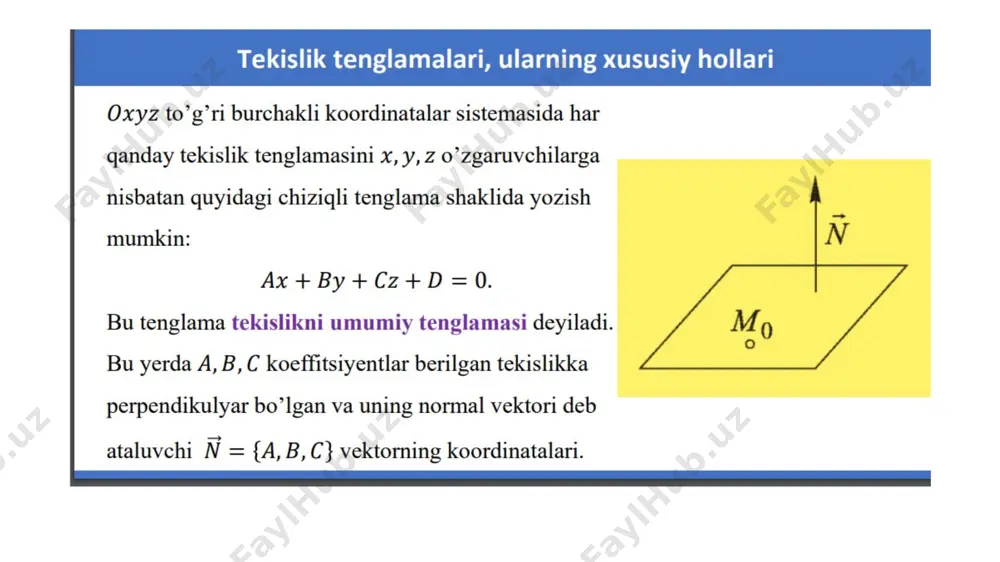 tekislikning berilish usullari - Page 4