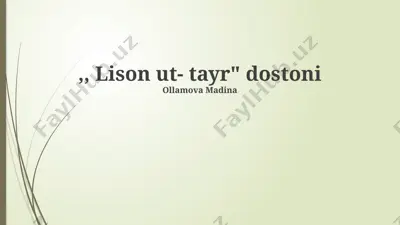 lison ut-tayr dostoni — PPTX
