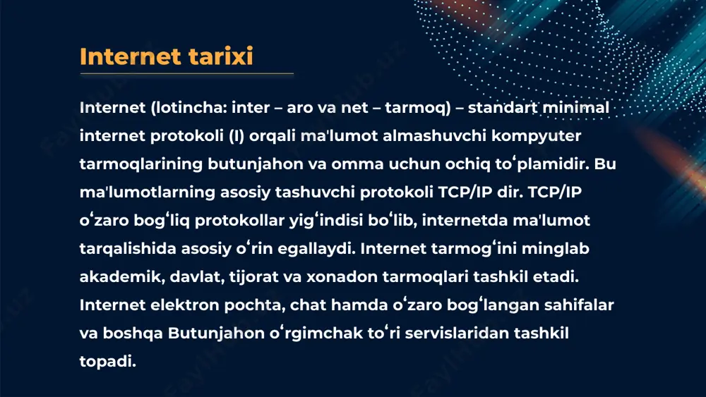 o maxsulotlarini taxrirlashda videomontaj tizimida oldingi o`rinlarda. bu dastur nafaqat videomontaj ishlarida, hattoki tovushlarni taxrirlashda qo`llaniladigan yuqori sifatli asbobdir. adobe premier effects 6.0 dvd va web sahifalardagi video maxsulotlarda animasiya va maxsus efektlarni yaratishda foydalanadigan paketdir. ulead videostudio v6.0 raqamli va analog video kameralarda mpeg1/2, avi, vcd va dvd sistemalarida yozilgan videolarni montaj qiladi. bunday misollarni ko`plab keltirish mumkin. tovushlarni eshitish va ularni qayta ishlash maqsadida ko`plab dasturlardan foydalanish mumkin. bularga misol tariqasida jet audio, media pleyer, cool edit pro, winamp va shu kabilar. matn muharrirlari asosan quyidagi vazifalarni bajaradi: ma’lumotlarini kiritish xatolarni kiritish belgilar , so’zlar, satrlar, abzatslar o’rnini almashtirish yoki o’chirib tashlash; matnni diskda saqlash matnni diskdan o'qish chop etish 1.2mlrd ms word ishlatilish darajasi (son) 87.5% ms word ishlatilish darajasi (foiz) 2020-yil holatiga ko’ra matn muharrirlarining asosiy elementlari: yurgich menyu ishchi maydon yurgich klaviaturadan kiritilayotgan belgi ishchi maydonining qaerida aks etishini ko'rsatib turadi. odatda gorizontal yoki vertikal …