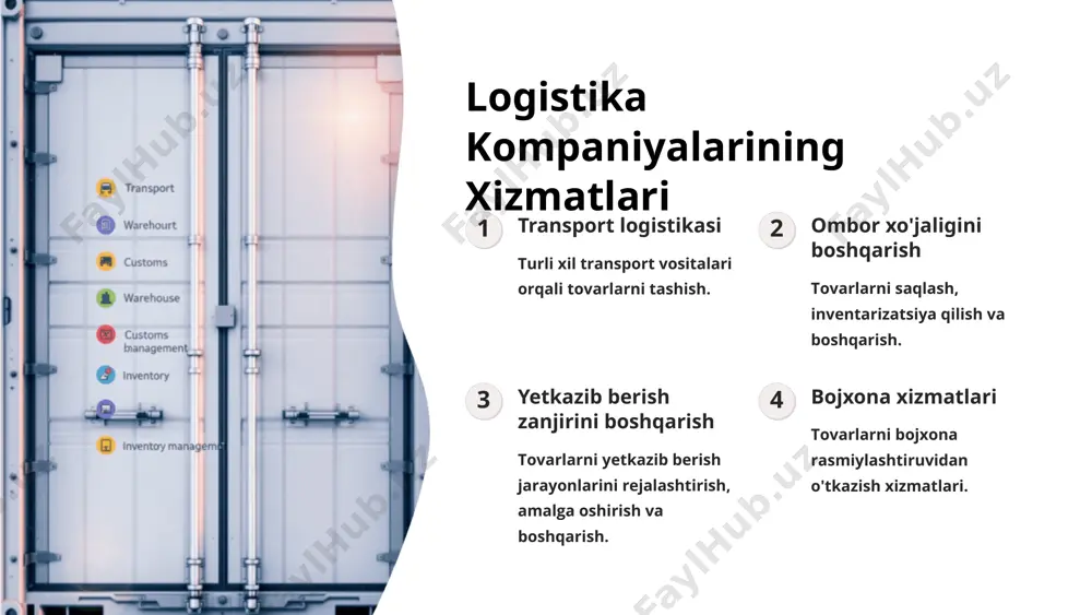 o'zbekiston respublikasida foaliyat yuritayotgan logistika tashkilotlari - Page 5
