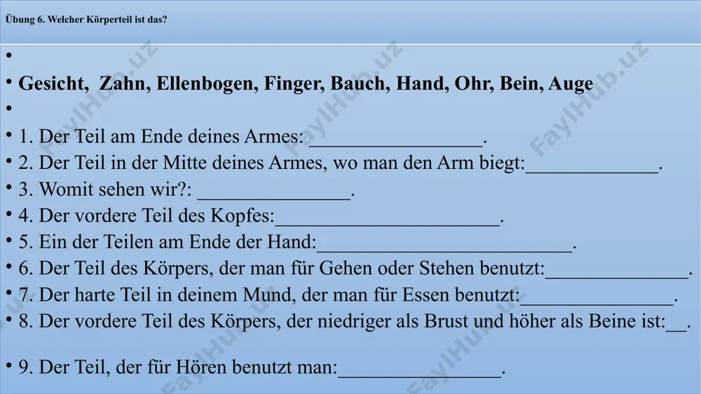 übung 6. welcher körperteil ist das? - Page 5