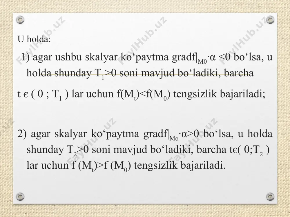 22-mavzu. ko‘p o‘zgaruvchili funksiya differensiali. xususiy hosila va yuqori tartibli differensiallar - Page 4