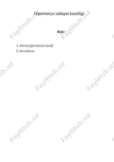gipertoniya xafaqon kasalligi — DOCX
