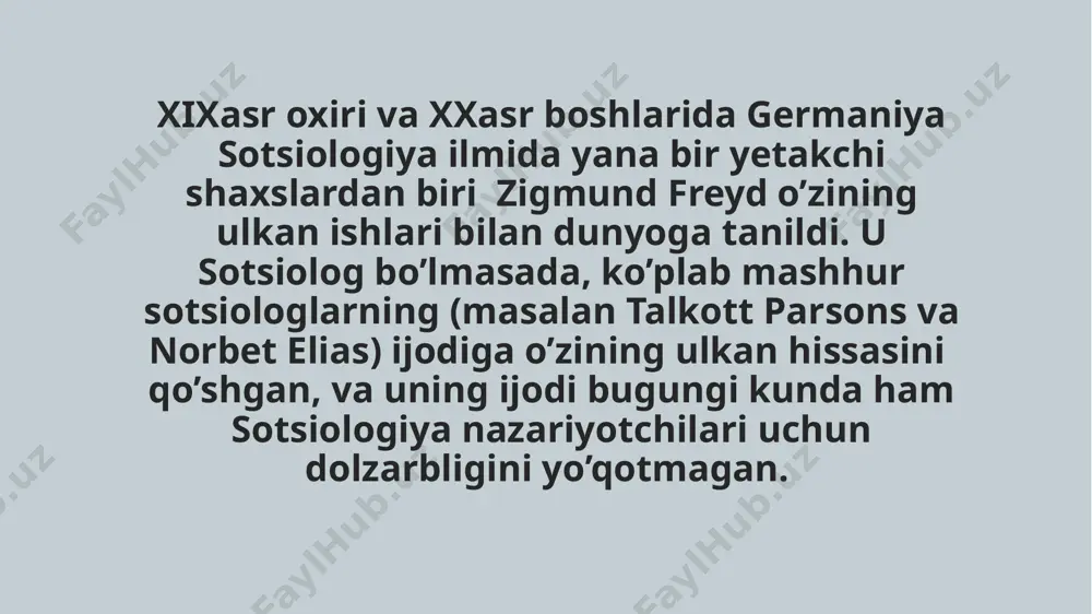 dagi suv-ko’pincha hissiyotlarni va ongsizlikni ifodalaydi. bo’ronli suvlar ichki ziddiyatlarni, sokin ko’l esa xotirjamlikni anglatishi mumkin. - uy-insonning o’zini, shaxsiy xayotini yoki psixikasini ifodalaydi. yomon xolatdagi uy xavotir yoki ichki muammolarni ifoda qilishi mumkin. - kalit va qulf-jinsiylik bilan bog’liq ramz sifatida talqin qilinadi simvolizatsiya ongsiz istaklarning xavfsiz va qabul qilinadigan ifodalanish usulidir. tushlarning siqilishi – bir nechta manoni bir tushda jamlash. masalan-faraz qilaylik, bir kishi o‘zining ichki qo‘rquvini yoki jinsiy istaklarini qabul qilolmaydi. bu qo‘rquv yoki istak tushda ko‘rinmaydigan ramzlarda ifodalanadi: o‘lim, otish, xavfli vaziyatlar. bu ramzlar tushda aslida o‘zining ongsiz hissiyotlarini siqib chiqargan odamning o‘ziga xos "siqilgan" shakli hisoblanadi. siqilish odamning ongiga ijtimoiy yoki shaxsiy ravishda qabul qilinmaydigan istaklar, qo‘rquvlar yoki o‘tmishdagi jarohatlar kirib kelmasligi uchun himoya mexanizmi sifatida ishlaydi. shuning uchun tushlar ko‘pincha o‘ta umumiy, sirli yoki ramzlar bilan ifodalanadi. freyd kitobida bir bemorining tushini tahlil qiladi: tush: ayol bemor tushida bir bolani o’ldiradi. talqin: freyd bu …