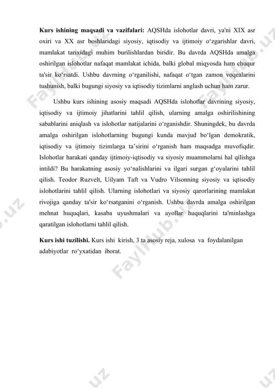 aoshlar, uzoq ish vaqti, xavfli ish joylari va sog‘liqni saqlashning yomon sharoitlari. shuningdek, yangi kelgan muhojirlar ham o‘z navbatida ijtimoiy bosimni kuchaytirdi, chunki ular ishchi kuchining katta qismini tashkil etdi va o‘z hayotlarini yaxshilash uchun raqobatlashishga majbur edilar. ishchilar harakati kuchayib, kasaba uyushmalari tashkil etila boshladi. bu davrda ishchilar o‘z huquqlarini himoya qilish uchun ko‘plab noroziliklar va protestlar o‘tkazdilar. masalan, 1886 yilda chikagodagi haymarket voqeasi, ishchilar huquqlari va 8 soatlik ish kuniga erishish uchun bo‘lgan kurashning bir ko‘rinishidir. shuningdek, afro-amerikaliklar va ayollar ham o‘z huquqlarini talab qilishda faollashdilar. ammo bu ijtimoiy kurashlar ko‘plab muammolarni hal qila olmadi va ziddiyatlar hali ham davom etdi. sanoatlashuvning boshqa bir muhim natijasi shaharlarning o‘sishi va urbanizatsiyadir. aqshning yirik shaharlariga ko‘plab odamlar oqib keldi. bu odamlar asosan qishloqlardan kelgan ishchilardan iborat bo‘lib, sanoat korxonalarida ishlash uchun shaharlarni tashkil etganlar. shaharlar tobora siyraklashib, yangi va muqobil hayot sharoitlarini yaratgan bo‘lsa-da, ko‘plab ijtimoiy va iqtisodiy muammolarni keltirib …