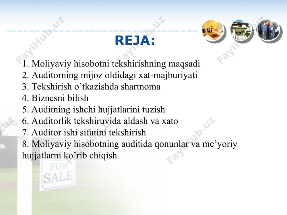 echa kishi, rahbariyat tomonidan, ishchilar yoki uchinchi shaxs tomonidan amalga oshirilgan bo’lishi mumkin. aldash moliyaviy hisobotni noto’g’ri tuzilishiga olib keladi. xato esa xo’jalik operatsiyalari jarayonida hisob yozuvlarida arifmetik yoki mantiqiy xatoliklar, hisob ma’lumotlariga e’tiborsizlik yoki xo’jalik faoliyati faktlarini, mulkning holati va mavjudligini, majburiyatlar va hisoblash ishlarini noto’g’ri tasavvur etish orqali hisob va hisobot ma’lumotlarining ko’zda tutilmagan holatdagi buzilishi, asosiy vositalarni olib kelish, kirim qilish, chiqim qilish va provodkalar berishda bilmasdan noto’g’ri provodkalar berish, ularni bilmasdan, hisobchining e’tiborsizligi tufayli noto’g’ri rasmiylashtirish va hujjatlarda aks ettirish oqibatida moliyaviy hisobotlarni noto’g’ri tuzilishiga olib kelishdir. ichki nazorat va buxgalteriya hisobida bo’ladigan kamchiliklardan tashqari aldash va xatolarning ko’payishiga yoki kamayishiga quyidagi omillar ta’sir etadi: rahbariyatning rostgo’yligi va haqqoniyligi; ichki va tashqi tazyiqlar ta’siri; noma’lum operatsiyalar; auditorlik isbotlarini yig’ish paytida paydo bo’ladigan muammolar. aldash va xatolarni ko’paytiradigan omillar rahbariyatning rostgo’yligiga va haqqoniyligiga tegishli misollar ichki va tashqi tazyiq ko’rsatishga tegishli misollar: noma’lum operatsiyalarga misollar: auditorlik isbotlarini …