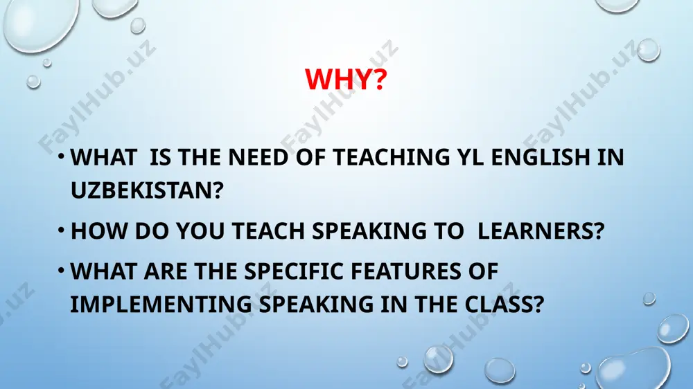 speaking is not an individual skill; they need to be encouraged to practice in pairs and in groups. rules 9. a good speaking activity should involve all students not some of them. rules 10. when the class is noisy in a speaking activity, trying to shout over children is not a good idea: using the lights, symbols or music may help. thank you for attention!