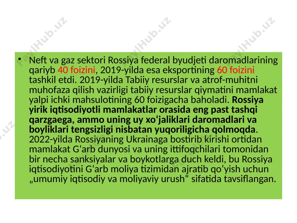 investitsiyalar fondida sanoat va iqtisodiyotning real sektori bilan bog’liq bo'lmagan tarmoqlar ulushining yuqoriligi bilan izohlanadi. e’tiboringiz uchun rahmat!!! image1.png image2.png image3.png image4.png image6.jpeg image7.jpg image8.png image9.png image10.png image15.jpg /docprops/thumbnail.jpeg
