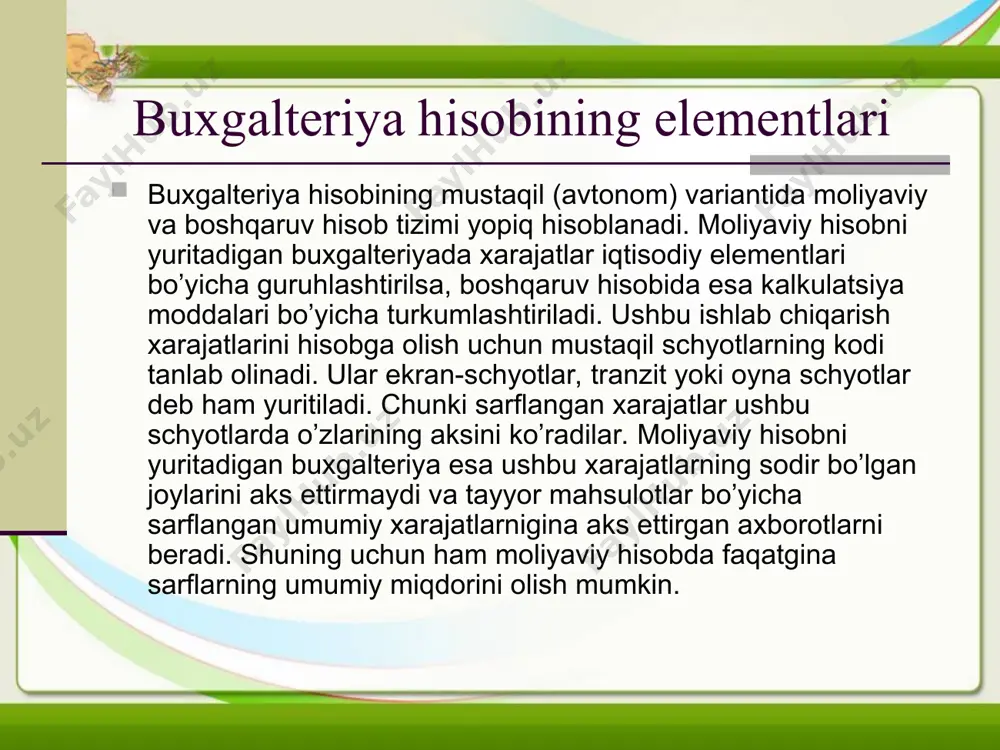 boshqaruv hisobining elementlari - Page 4