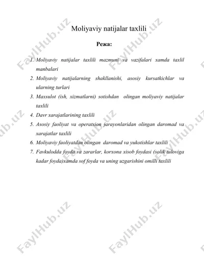 moliyaviy natijalar taxlili — DOC