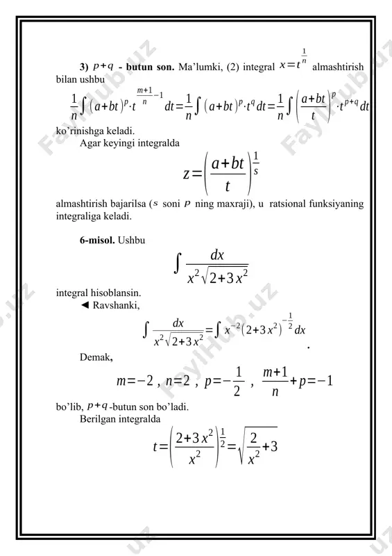 binomial differensialni integrallash - Page 5