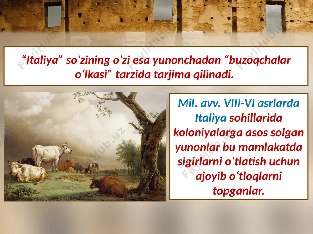 italiya va uning aholisi. 6- sinf - Page 5