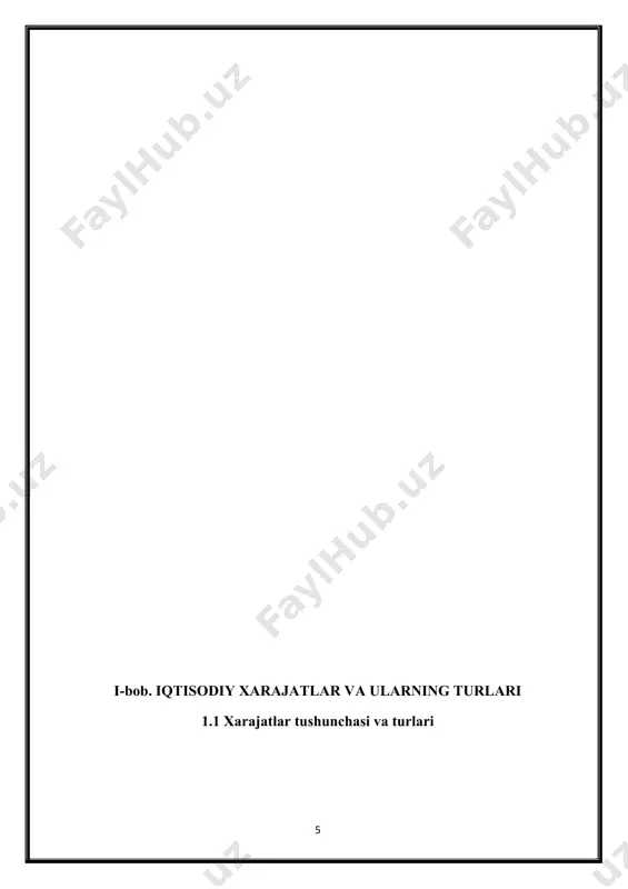b olish, xodimlar mehnatiga haq toʻlash bilan bogʻliq sarflar). iqtisodiy faoliyatning har qanday turini amalga oshirish uchun muayyan iqtisodiy resurslar talab qilinadi. ularni sotib olish uchun qilingan xarajatlar iqtisodiy xarajatlar deb ataladi. ishlab chiqarish jarayoniga iqtisodiy resurslarni jalb qilish va ulardan foydalanish natijasida vujudga keladigan sarf xarajatlar ishlab chiqarish xarajatlari deyiladi. iqtisodiy xarajat turlari: 1. resurslarni jalb qilish manbaiga ko‘ra; 1.1 tashqi xarajatlar- tashqi resurslarni jalb qilish tufayli vujudga keladi. 1.2 ichki xarajatlar- o‘ziga tegishli resurslardan foydalanish natijasida vujudga keladi. 2. ishlab chiqarish hajmining o‘zgarishiga bog‘liqlik darajasiga ko‘ra; 2.1 doimiy xarajatlar- ishlab chiqarish hajmiga bog‘liq bo‘lmay, hatto mahsulot ishlab chiqarilmaganda ham sarflanadigan xarajatlar. 2.2 o‘zgaruvchi xarajatlar- ishlab chiqarish hajmiga to‘g‘ridan-to‘g‘ri bog‘liq bo‘ladi. hozirda ishlab chiqarish xarajatlarini tadqiq etishda ikki xil yondashuv – klassik va neoklassik yoki zamonaviy konsepsiyalardan foydalaniladi. klassik nazariya yondashuviga ko‘ra, ishlab chiqarish xarajatlari – bu mahsulot ishlab chiqarish uchun amalga oshirilgan barcha jonli mehnat, pul va moddiy …