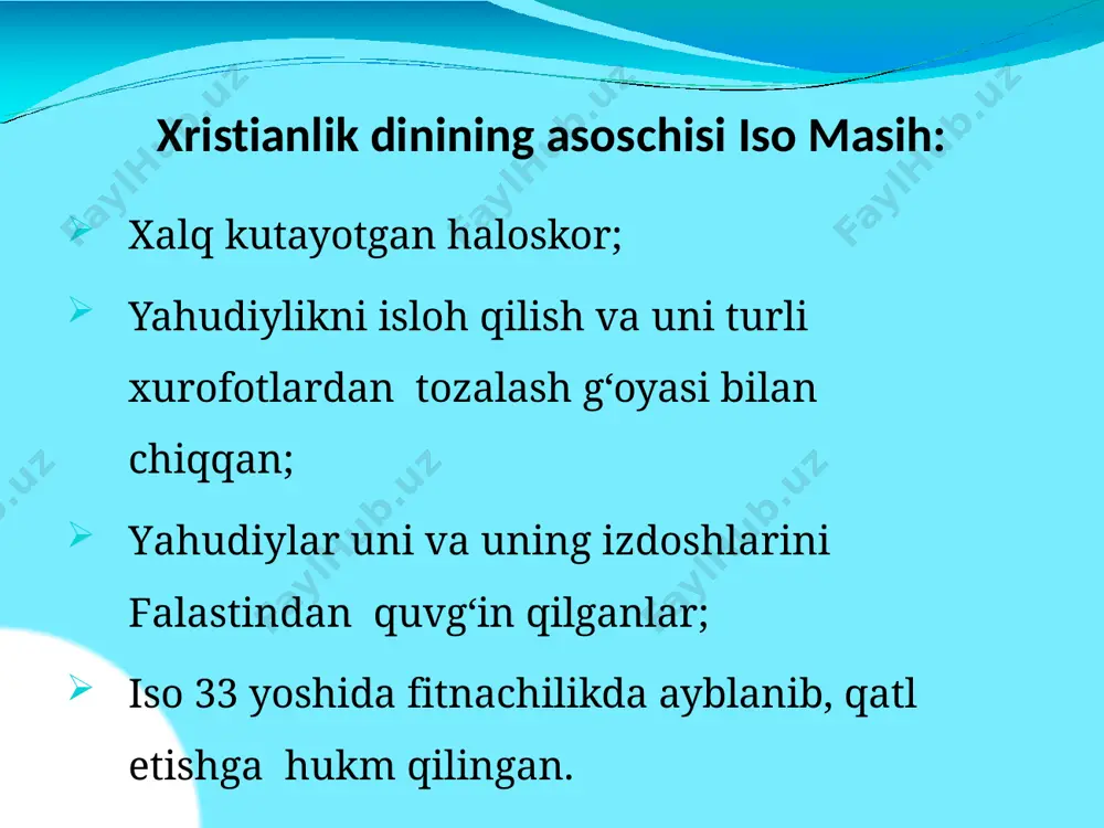 xristianlik dini tarixi va asosiy g‘oyalari - Page 5