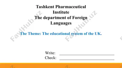 3.3. the educational system of the uk. taqdimot 14 bet — PPT