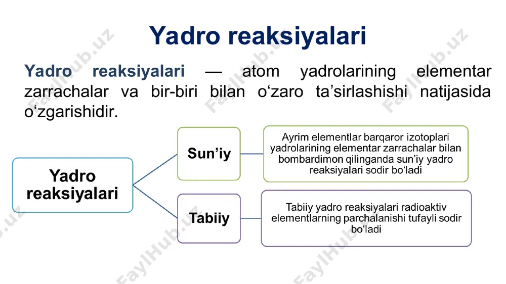 parchalanishi natijasida necha dona (na) elektron ajraladi. yechim: 258101md → 24999es + xα + y- β + n 258 = 249+4x+0+1 x=2 258101md → 24999es + 2α + y- β + n 101 = 99+4-y+0 y=2 258101md → 24999es + 2α + 2- β + n 258000 mg md ---------------2·6,02∙10 23 – β 51,6 mg md ---------------x x=24,08 ∙10 19
