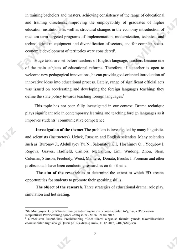 s; · to analyze the major results achieved in the studied field; · to prove the idea of importance of enhancing b1 autonomous study skills. the following methods of inquiry was used in research work: a critical analysis of contemporary literature on drama technique. the methodological ground of the research work consists of the theoretical issues and scientific articles of scientists and linguists in the sphere of linguistics, methodology, psychology, socio-linguistics etc. the research is founded on fundamental works of well-known scholars such as lim, wudong, zhou, stern, coleman, stinson, freebody, weist, mantero, donato, brooks and many others. theoretical significance of the research. analyzing different strategies of drama technique teachers and students choose appropriate ones to learn the language. practical significance of the research. the findings can be applied in practice at schools and universities scientific novelty and practical value. this study attempts to bridge the gap between asian and …
