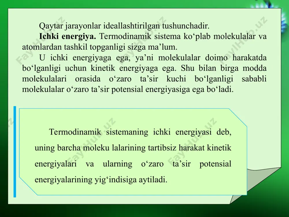 issiqlik jarayonlarining qaytmasligi. termodinamika qonunlari 10 - sinf - Page 5