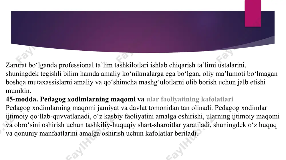 pedagogik faoliyatining kasbiy huquqiy asoslari - Page 4
