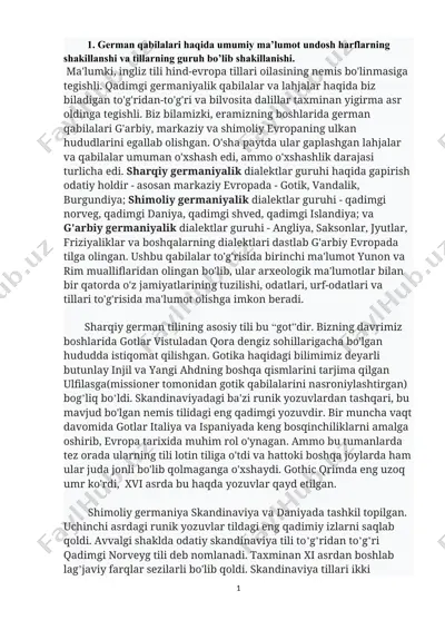 german qabilalari haqida umumiy ma’lumot — DOC