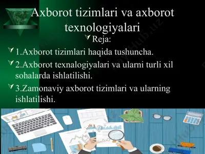 axborot tizimlari va axborot texnologiyalari — PPTX