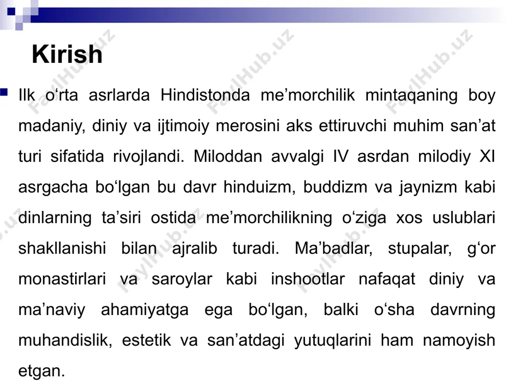 tuqlarini, balki ijtimoiy, diniy va siyosiy tuzumlarning o‘ziga xos xususiyatlarini ham namoyon etadi. bugungi kunda bu yodgorliklarning qadri ularning tarixiy ahamiyati, madaniy boylik sifatidagi o‘rni va global miqyosda insoniyat merosini tushunishdagi roliga bog‘liq. turizm va madaniy meros sifatida ro’li ilk o‘rta asr me’morchiligining bugungi kunda turizm sohasidagi ahamiyati tobora ortib bormoqda. tarixiy yodgorliklar global sayyohlikning asosiy joziba nuqtalaridan biriga aylangan. yevropada, masalan, romanesk va gotika uslubidagi soborlar, qal’alar va monastirlar har yili millionlab sayyohlarni o‘ziga jalb qiladi. xuddi shunday, o‘rta osiyoda islom me’morchiligining ilk namunalari, masjidlar va maqbaralar sayyohlar uchun muhim manzil hisoblanadi. bu obidalar nafaqat estetik zavq bag‘ishlaydi, balki o‘tmishdagi madaniyatlar, san’at va muhandislik yutuqlari haqida ma’lumot beradi. xulosa ilk o‘rta asr me’morchiligi bugungi kunda nafaqat tarixiy yodgorlik sifatida, balki madaniy, iqtisodiy va ijtimoiy ahamiyatga ega bo‘lgan muhim meros sifatida e’tirof etiladi. ularning saqlanishi murakkab va ko‘p qirrali jarayon bo‘lib, moliyaviy resurslar, zamonaviy texnologiyalar va mahalliy jamoalarning faol ishtirokini …