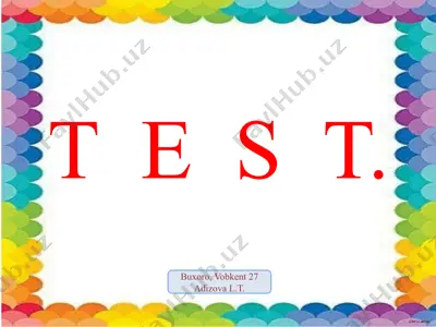 test sifat test savollar — PPTX