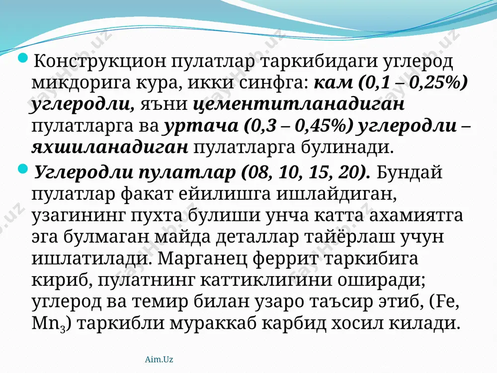 uglerodli pulatlar - Page 5