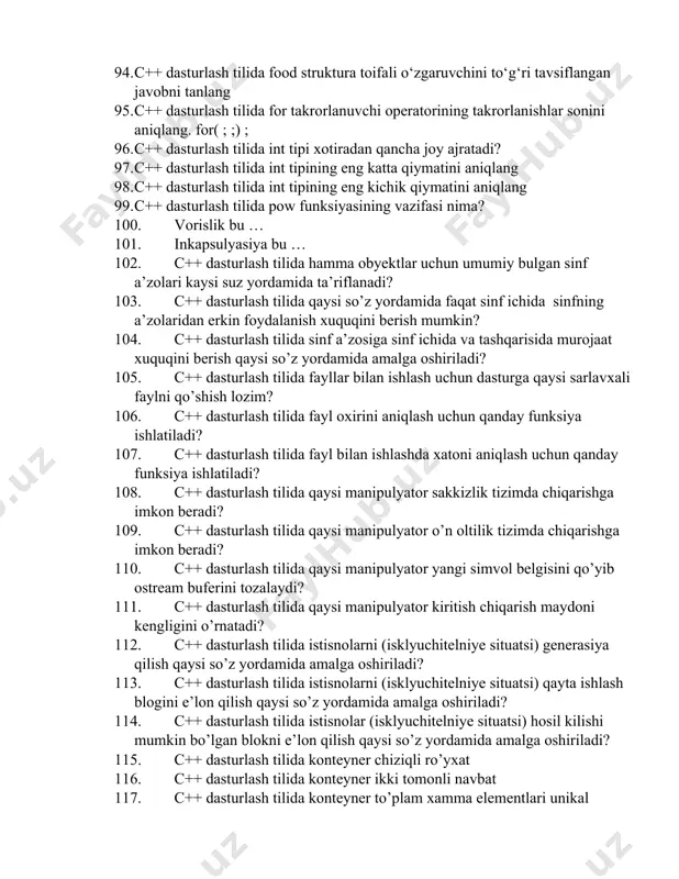 c++ dasturlash tilida ma'lumotlar - Page 4