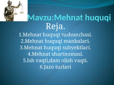 mehnat huquqi — PPTX