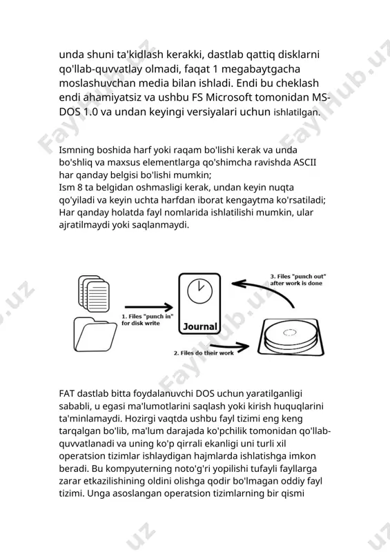 shni qo'llab-quvvatlaydi. ushbu fs turli xil operatsion tizimlarda, xususan windows va linuxda ishlaydigan turli xil kompyuterlar bilan ishlashda ishlatilishi kerak bo'lgan flesh-disklar uchun ishlatiladi. bu ularning orasidagi "ko'prik" bo'lgan exfat edi, chunki har biri o'z fayl tizimiga ega bo'lgan ot dan olingan ma'lumotlar bilan ishlashga qodir. bu nima va u qanday ishlaydi, amalda allaqachon aniq bo'ladi. yuqoridagilardan ko'rinib turibdiki, har bir operatsion tizimda ma'lum fayl tizimlari qo'llaniladi. ular jismoniy ma'lumotlar tashuvchilarida buyurtma qilingan ma'lumotlar tuzilmalarini saqlash uchun mo'ljallangan. agar kompyuterdan foydalanganda to'satdan oxirgi fayl tizimi nima haqida savol tug'ilsa, aniq bir faylni ommaviy axborot vositasiga nusxalash paytida siz ruxsat etilgan o'lchamdan oshib ketganligi haqidagi xabarni ko'rishingiz mumkin. shuning uchun ma'lumotni uzatish paytida muammolarga duch kelmaslik uchun qaysi fayl tizimida qaysi fayl hajmi maqbul deb hisoblanishini bilish kerak. fatflarni har safar ishlatganda, hamma narsa ichkarida qanday ishlashini aniqlash yaxshi bo'lardi deb o'ylayman. men bu savolni uzoq vaqtga qoldirdim, nihoyat muzlar yorila …