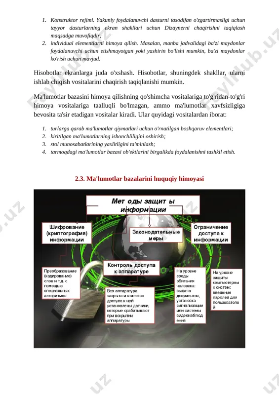 ma'lumotlar bazasida axborotlarni muxofaza qilish - Page 5