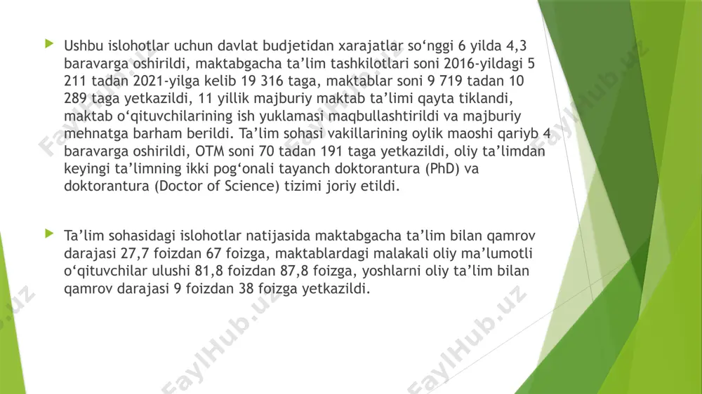 "o’zbekistonning eng yangi tarixi fanidan tayyorlagan mustaqil ishi" - Page 5
