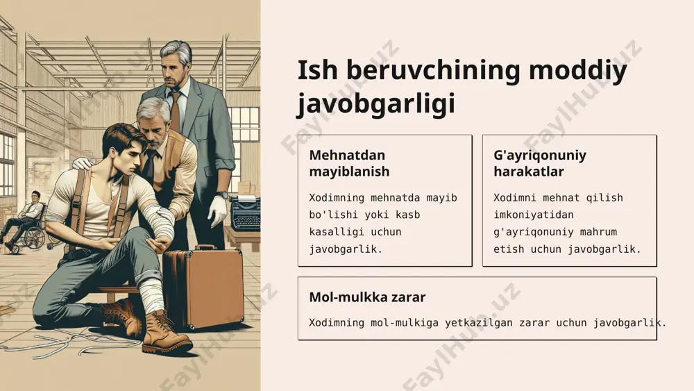 mehnat shartnomasi taraflarining moddiy javobgarligi - Page 4