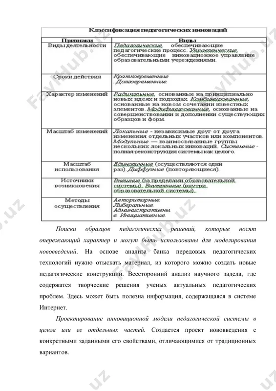 , разработка программы эксперимента, мониторинг его результатов, внедрение необходимых корректив, итоговый контроль. введение в профессиональную лексику новых понятий или переосмысление прежнего профессионального словаря. при отработке терминологии для ее внедрения в практику руководствуются принципами диалектической логики, теории отражения, конвенциальности и другими. защита педагогической инновации от псевдоноваторов. здесь необходимо придерживаться принципа целесообразности и оправданности нововведений. история свидетельствует, что иногда затрачиваются огромные усилия, материальные средства, социальные и интеллектуальные силы на ненужные и даже вредные преобразования. ущерб от этого бывает невосполнимым, поэтому нельзя допускать ложного педагогического новаторства. в качестве лжеинноваций, которые только имитируют инновационную деятельность, можно привести следующие примеры: формальная смена вывесок образовательных учреждений; преподнесение подновленного старого как принципиально нового; превращение в абсолют и копирование творческого метода какого-либо педагога-новатора без его творческой переработки и др. по мнению и.п. подласого, образовательное учреждение является инновационным, если учебно-воспитательный процесс основывается на принципе природосохранности, педагогическая система эволюционирует в гуманистическом направлении, организация учебно-воспитательного процесса не ведет к перегрузкам обучающихся …