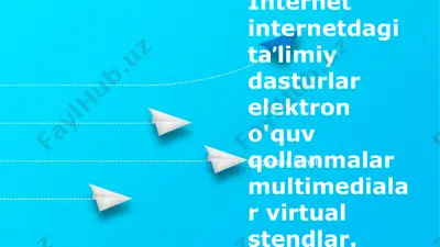 internet-asosidagi ta'lim dasturlari — PPTX