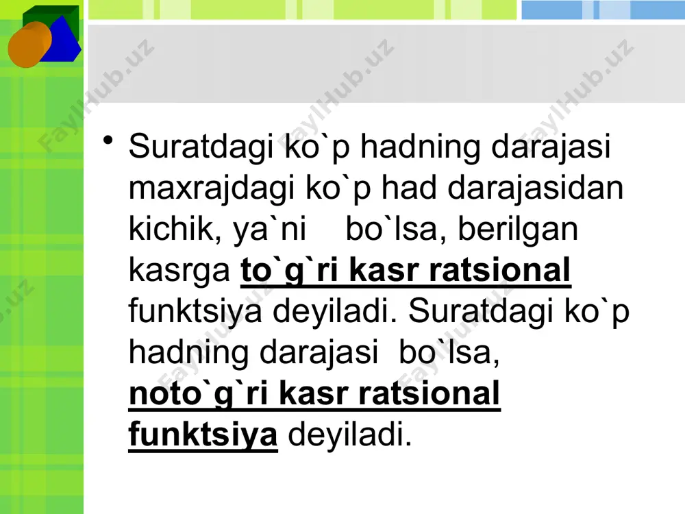 ratsional va irratsional ifodalarni integrallash - Page 3