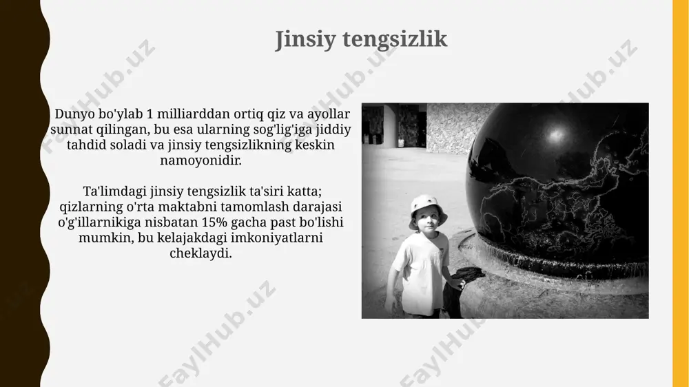 ir kasalliklari va saraton, global o'limning 70% dan ko'prog'ini tashkil qilib, sog'liqni saqlash tizimlariga katta yuk o'tkazadi. bioxavfsizlik va pandemiyalar antibiotikka chidamlilikning ortishi infektsion kasalliklarni davolashda jiddiy muammo bo'lib turibdi, bu 2050 yilga kelib yiliga 10 milliondan ortiq kishining o'limiga sabab bo'lishi mumkinligi bashorat qilinmoqda. pandemiyalarning tarqalishini oldini olish uchun 80% dan ortiq aholining emlanishi zarur, lekin emlashga qarshilik ko'rsatish hamda emlashga nomutanosib kirish kabi omillar bu maqsadga erishishni qiyinlashtiradi. qashshoqlik va ochlik jahon bo'yicha taxminan 828 million kishi ochlikdan aziyat chekmoqda, bu butun dunyo aholisining 10 foizidan ko'proqini tashkil etadi va bu raqam iqlim o'zgarishi va urush tufayli yanada ortib bormoqda. qashshoqlik va ochlik o'rtasida kuchli bog'liqlik mavjud: jahon bankining ma'lumotlariga ko'ra, jahon aholisining 10% dan ortig'i kuniga 1,90 dollardan kam pul bilan yashaydi va ochlik xavfi yuqori. terrorizm va zo'ravonlik terrorizmning surati va propagandasi ijtimoiy tarmoqlar orqali tez tarqalib, yoshlarni radikal g'oyalarga jalb qilishda muhim rol o'ynaydi, shu …