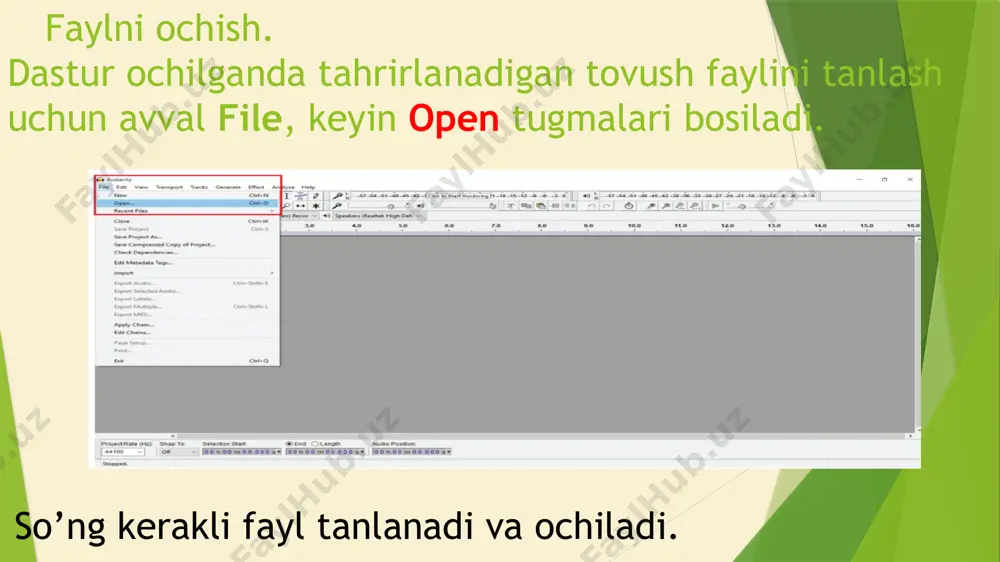 audacity dasturida ishlash - Page 4
